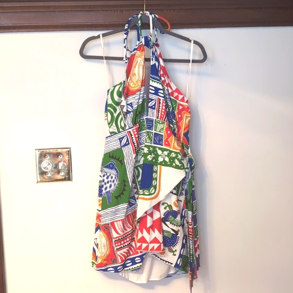 NWT FARM Rio Off White Pitta Colours Mini Dress - Picture 4 of 9